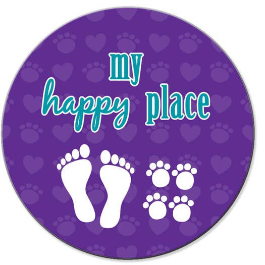 "My Happy Place" Car Coaster