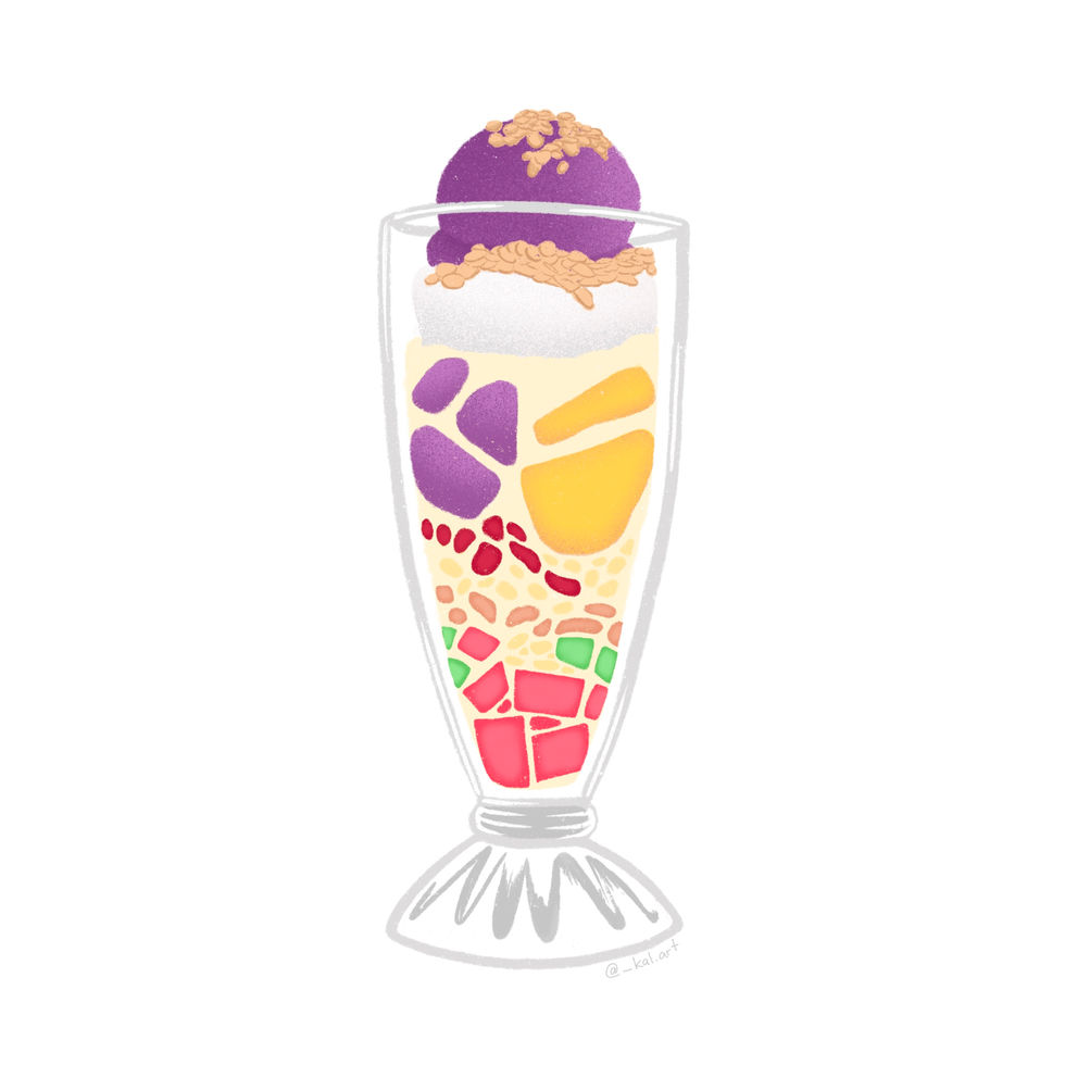 Halo Halo - Filipino food illustration done by Kathleen Landayto