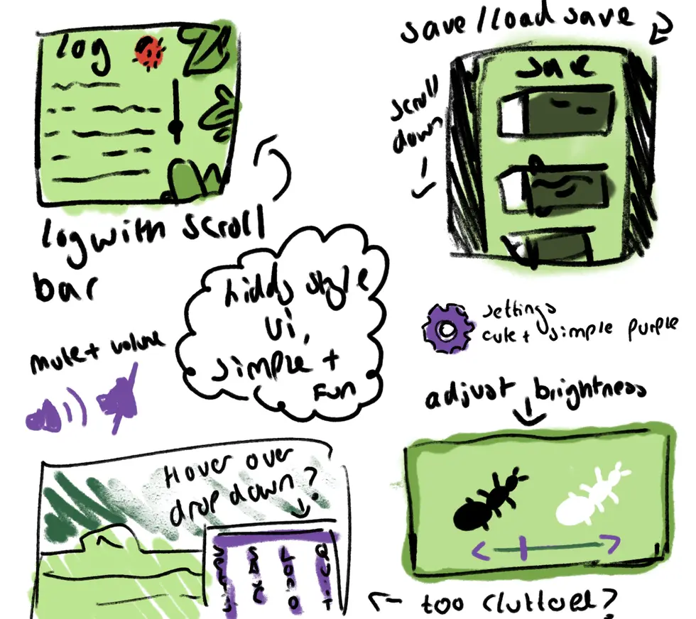 Bug Game Sketches