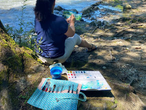 Aquarellsketch - unterwegs in der Natur