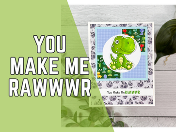 Fun Kids Birthday Card with Cute Dinosaurs Stamp Set from Scrappy Boy Stamps
