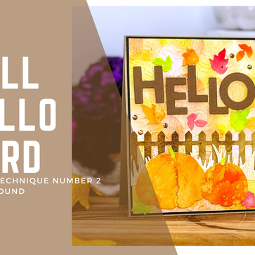 Easy Fall Hello Card: Bokeh Technique #2