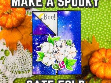 How to Create a Layered Halloween Card with a Corner Flap Gate Fold