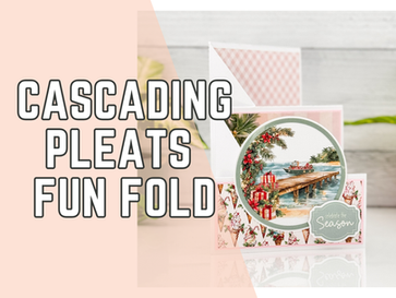 Cascading Pleats Tropical Christmas Fun Fold Card