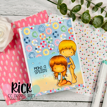 Make A Splash Summer Card Idea: C. C. Designs New July Release