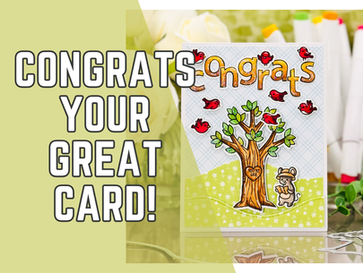 Easy Congrats Your Great Card | Lawn Fawn