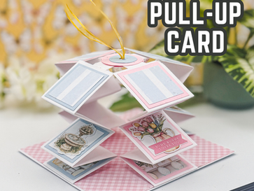 Spring Bunny Hollow Fun Fold Card with Paper Rose Studio Pattern Papers