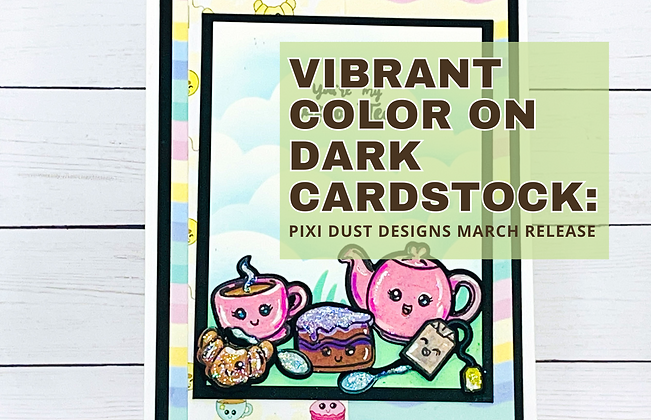 Vibrant Color on Dark Cardstock Blog Banner