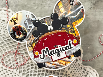 Creating a Magical Mouse Shaped Christmas Gift Tag with Scrappy Boy Stamps