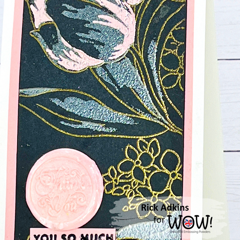 Simple Supplies Dramatic Results Card by Rick Adkins Close Up View
