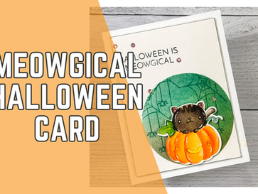 Halloween Is Meowgical: Cute Kitty in a Pumpkin Card