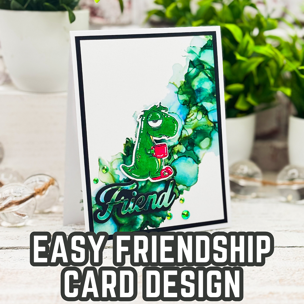 How to Balance Patterned Paper and Stamped Images on a Handmade Card