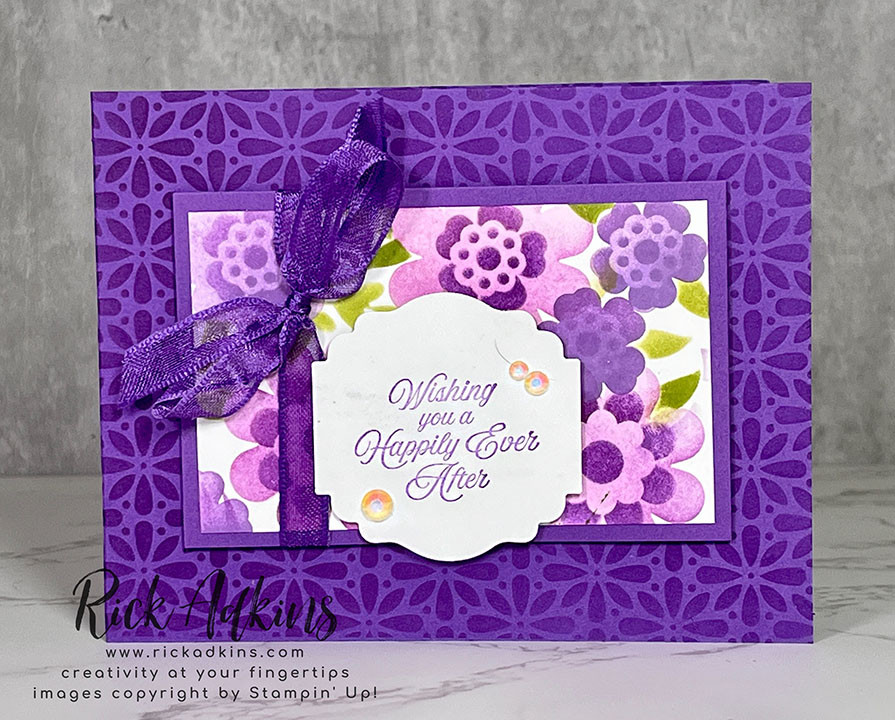 Clean & Simple Card Design by Rick Adkins using the Butterflies & Flowers Layering Decorative Masks from Stampin' Up!