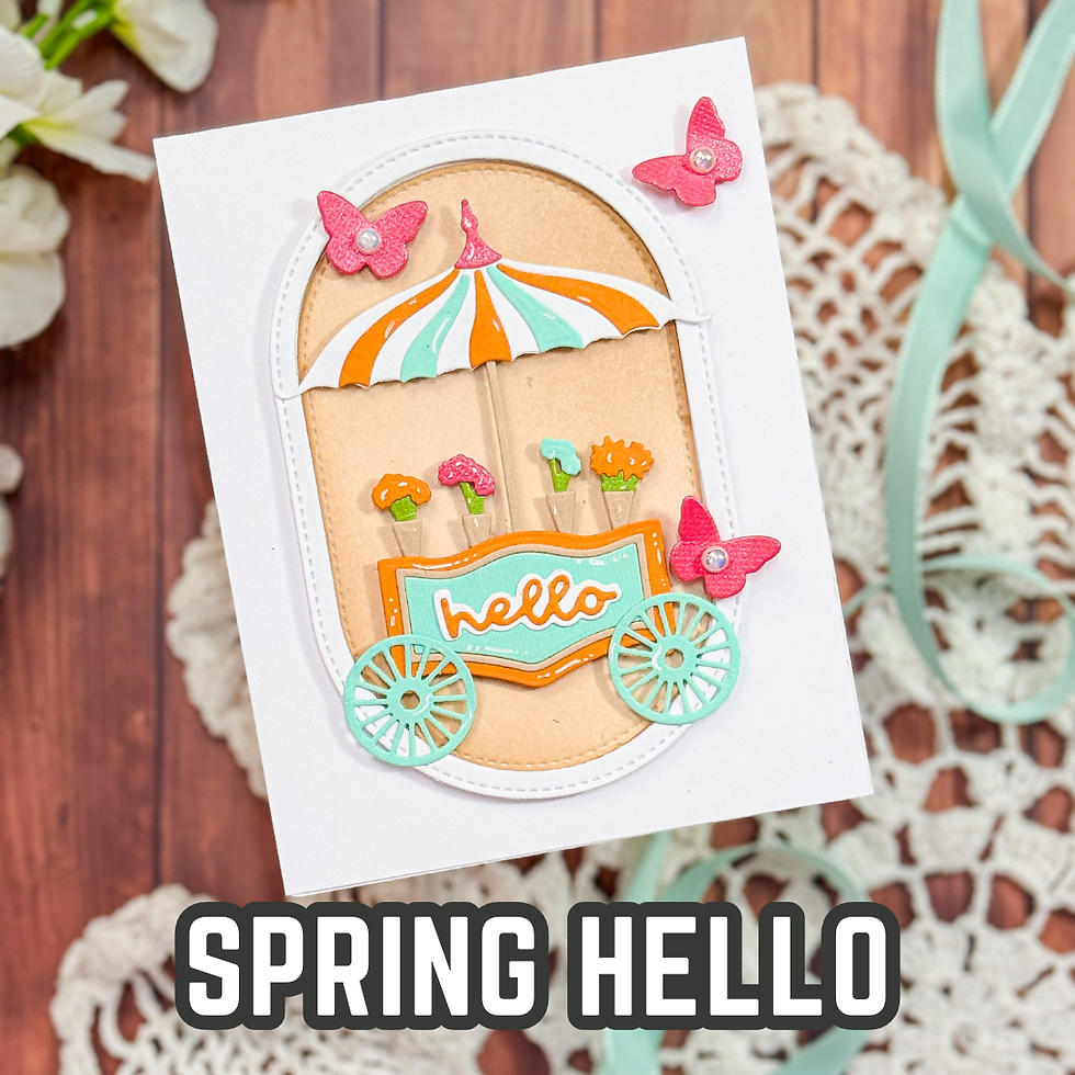 Clean & Simple Spring Card Idea with a Flower Cart Design
