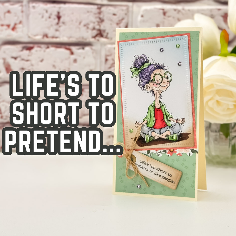 Creating a Whimsical Mini Slimline Card with the Ommm…My Gosh Stamp Set