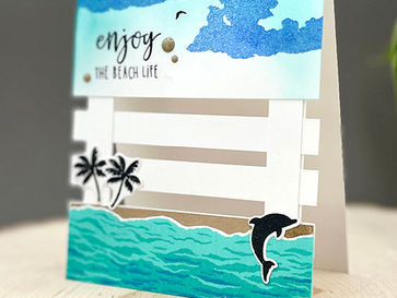 Color Layering Waves Lattice Card - Hero Arts