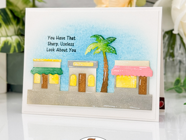 Scene Card with Attitude! Clean & Simple Design Featuring Scrappy Boy Stamps