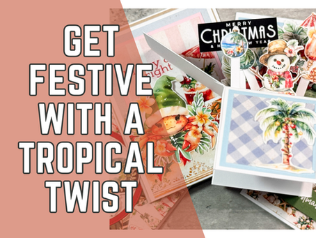 Create 4 Tropical Christmas Fun Fold Cards | Free Class Featuring Paper Rose Studio