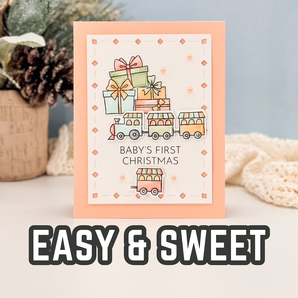 Easy Clean & Simple Christmas Card | Baby’s First Christmas