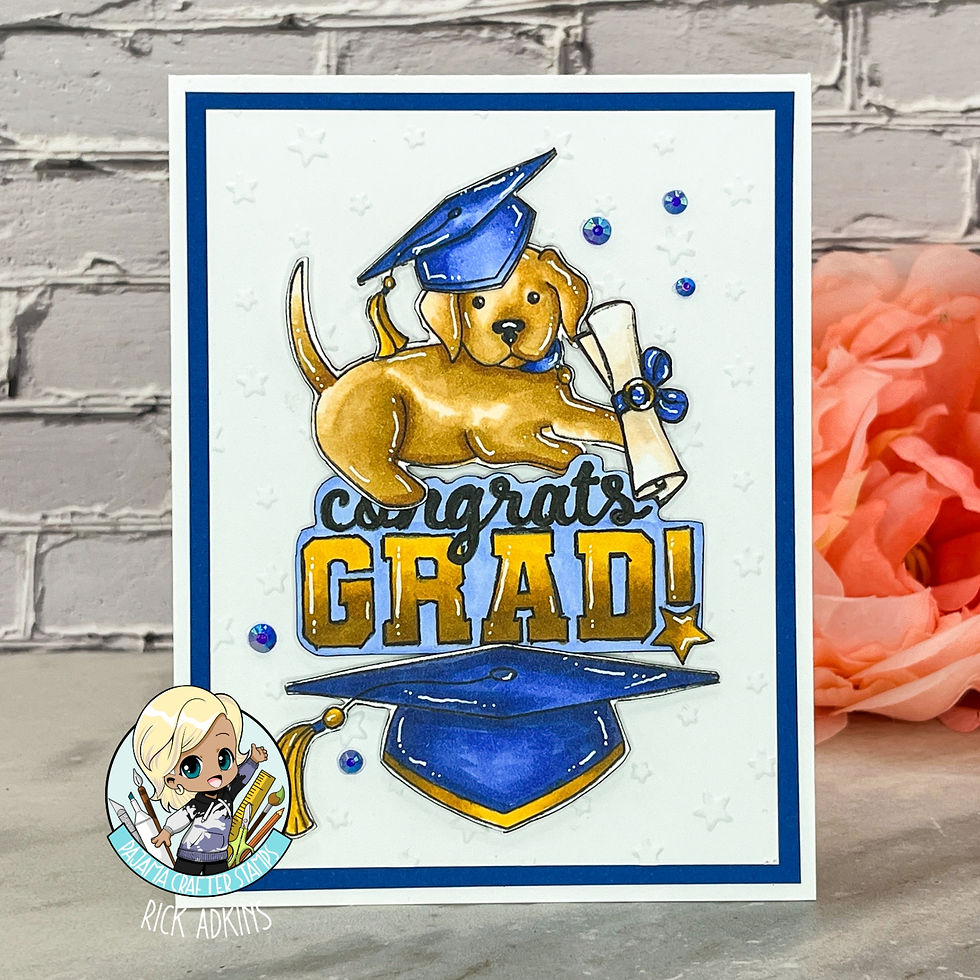 Hats Off My Best Friend Graduation Card by Rick Adkins Front View