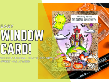Easy Halloween Window Card! Video Tutorial | Day 12 Spooky & Sweet Halloween Series