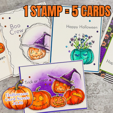 5 Ways to Use One Halloween Stamp Set for Handmade Cards