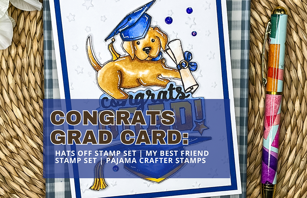 Hats Off My Best Friend Graduation Card by Rick Adkins Blog Banner