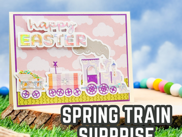 Creative Easter Card Using the Christmas Train Die Set | Spring Card Idea