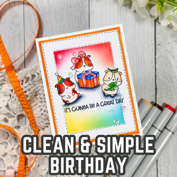 Simon Says Stamp Furever Grateful Birthday Card with Copic Marker Coloring