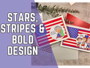 Bold Patriotic 5x7 Card Idea with Scrappy Boy Stamps