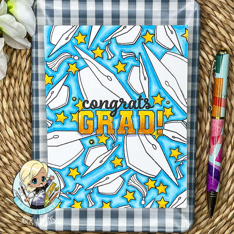 Hats Off Graduation Card by Rick Adkins Over Head View