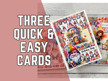 Three Quick & Easy Cards using the Rainbow Garden Card Kit from Paper Rose Studio