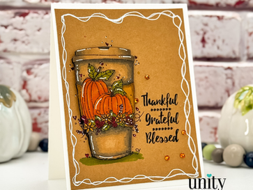 Clean & Layered Fall Coffee Card | Unity Stamp Company Fall To Go