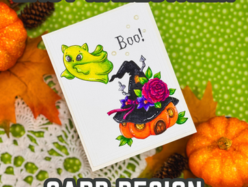 A Little Boo Goes a Long Way: Clean and Simple Halloween Card