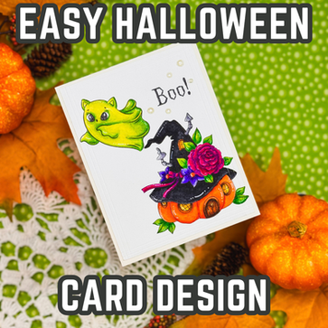 A Little Boo Goes a Long Way: Clean and Simple Halloween Card