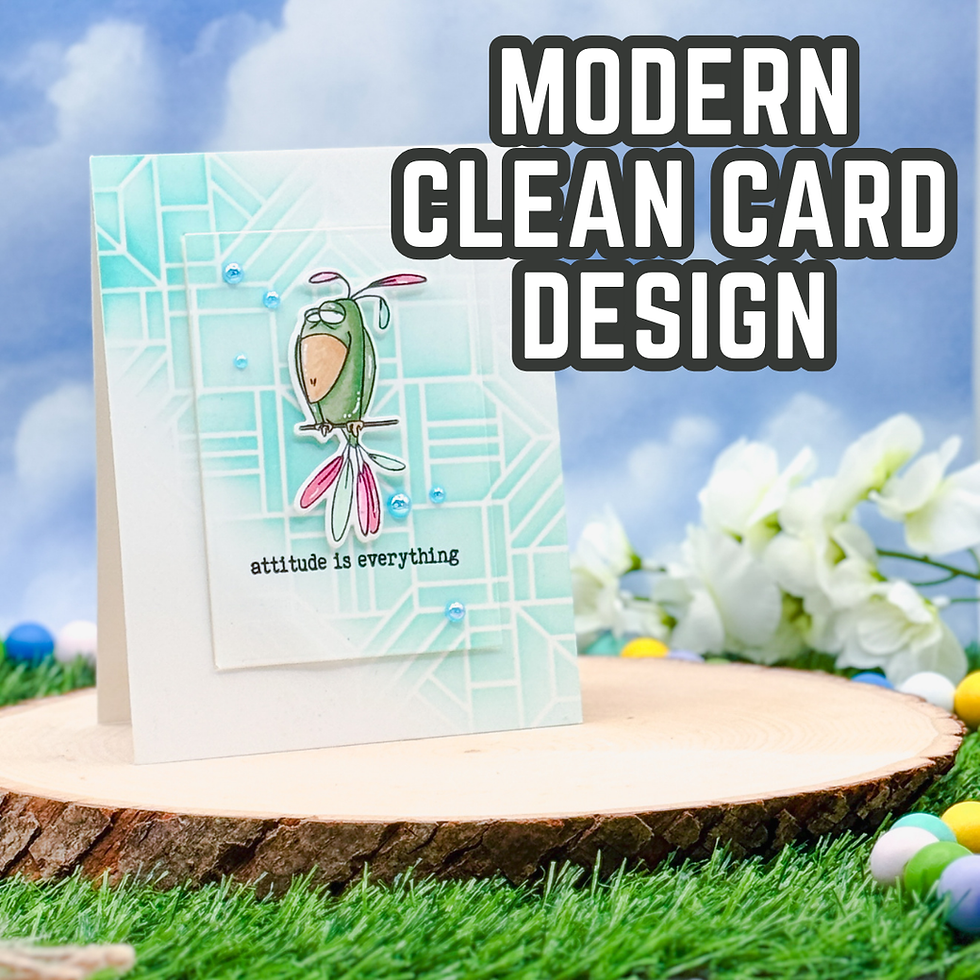 Squawk Talk Stamp Set Tutorial: Stenciled Backgrounds Made Easy with The Rabbit Hole Designs