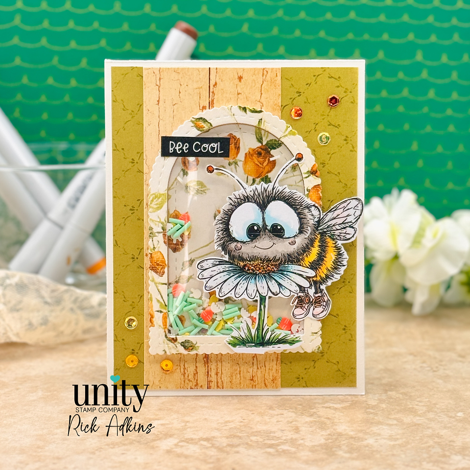Bee Cool Spring Bee Shaker Card