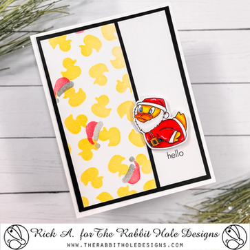 Christmas Ducks: A Sweet Stenciled Background + Simple Design