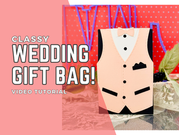Elegant Groom-Approved Wedding Gift Bag with Pixi Dust Designs Gift Bag & Vest Dies