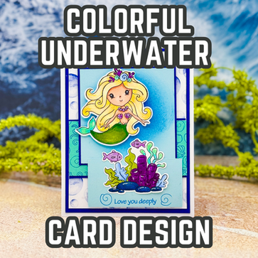 How to Create an Underwater Friendship Handmade Card with Stamping, Ink Blending & Alcohol Markers