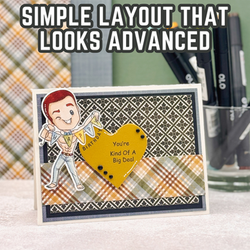 Masculine Birthday Card Made Easy | Charmed & Chiseled Stamp Set with Olo Marker Coloring