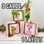 Three Christmas Cards, One Layout: A Cardmaking Tutorial with a Bonus Bookmark