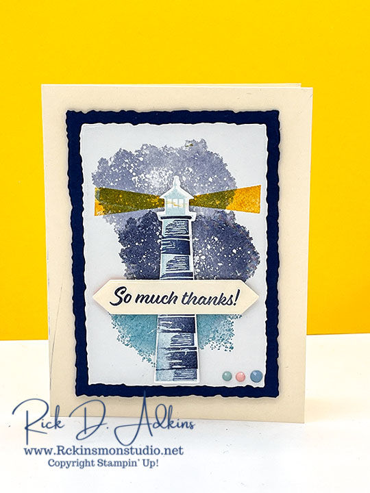 handmade card using the Lighthouse Point Bundle from Stampin' Up! by Independent Stampin' Up! Demonstrator Rick Adkins