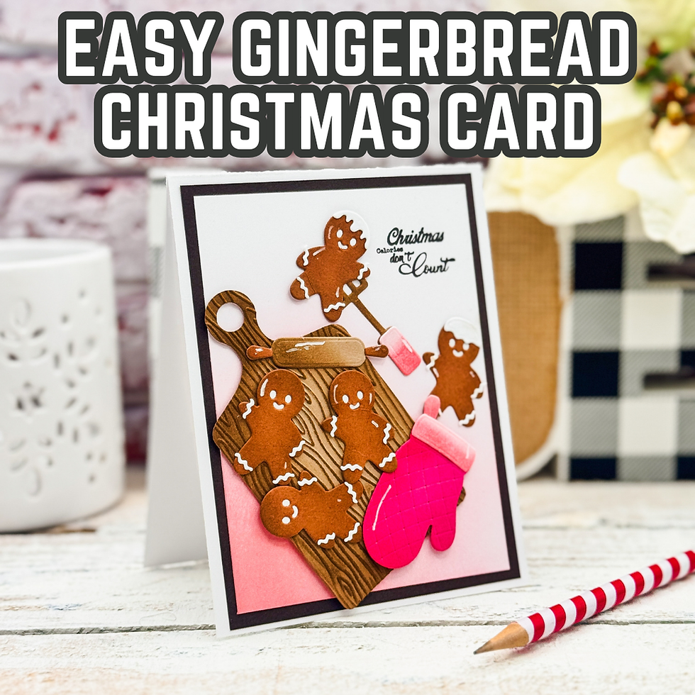 Create a Sweet Christmas Card with the Pixi Dust Designs Gingerbread Bakery Die Set