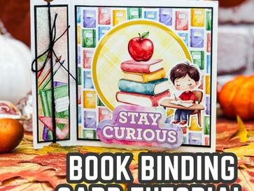 Paper Rose Studio School Days: Book Binding Fun Fold Card