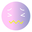 An emoji representing comfort level of a tattoo removal session