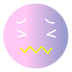 An icon of a distressed face