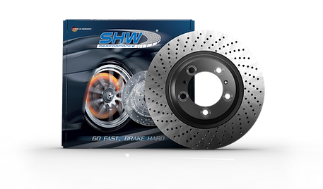 SHW Performance One-Piece Cross-Drilled Rotor