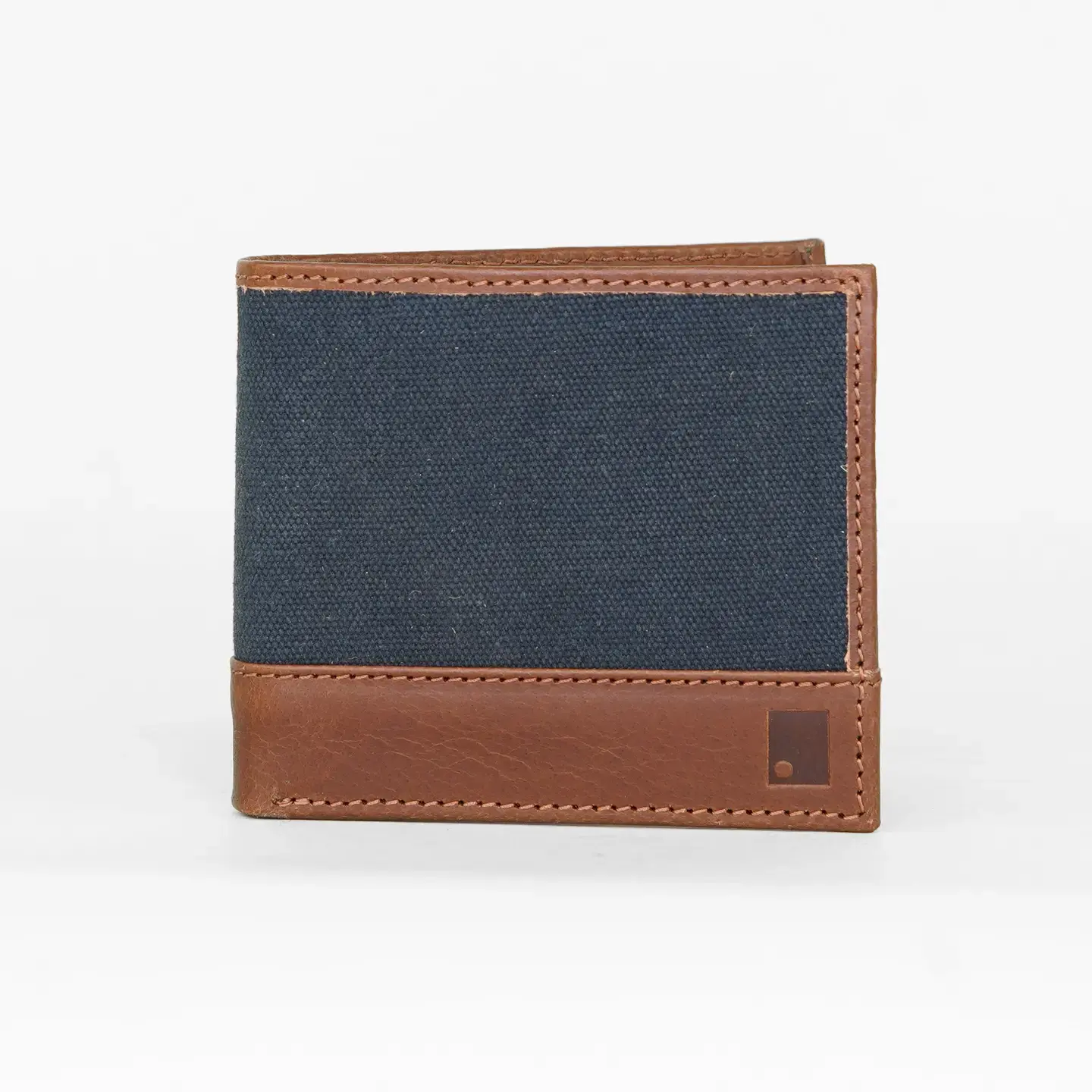 Navy Waxed Canvas Wallet