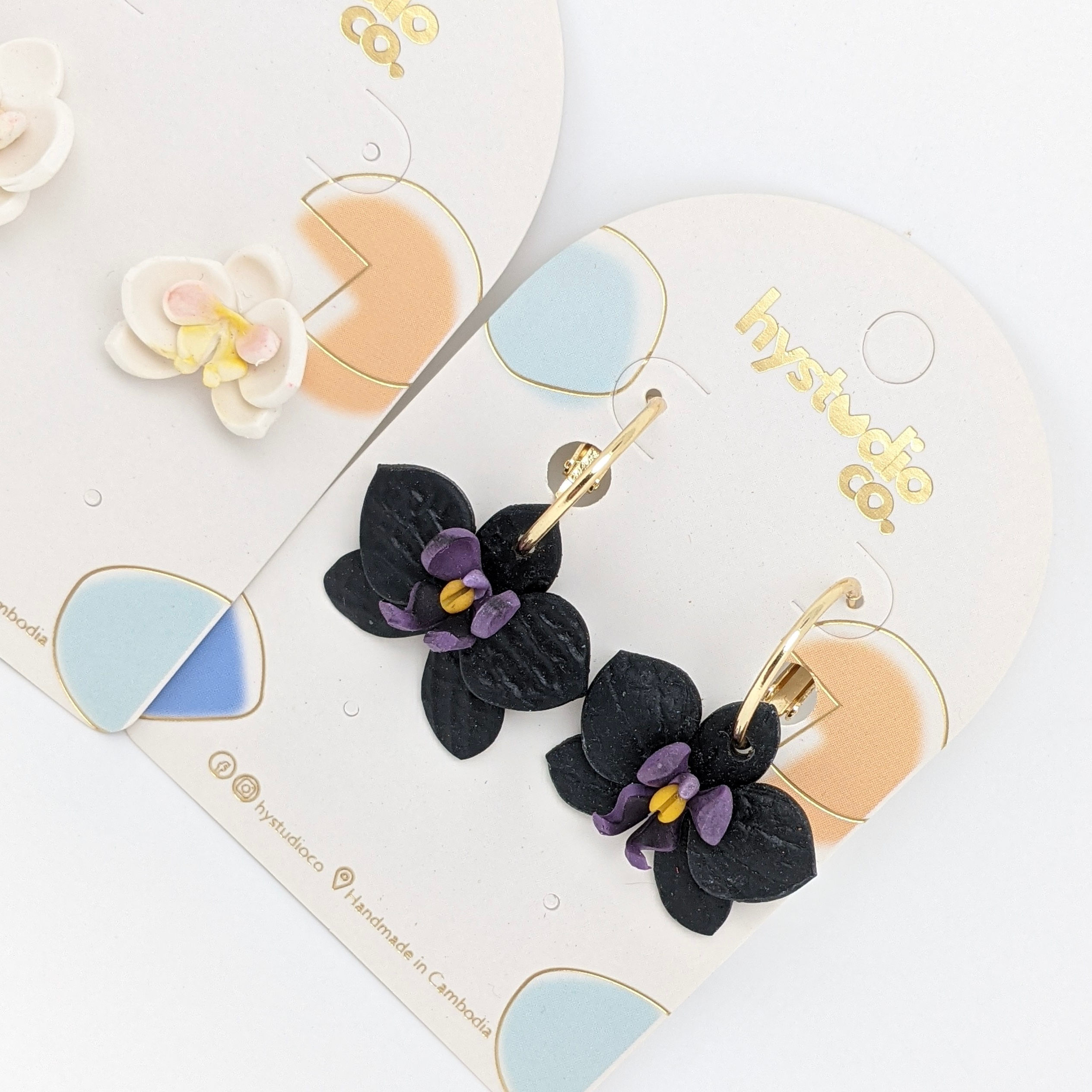 Orchid Hoops Black Purple